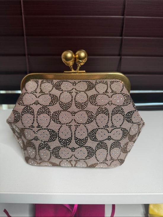 Coach Handbags - COACH Crystal Kisslock Top-Handle Bag -
B4/Burnished Amber - BNWT